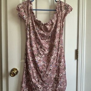 Floral Pink Mini Dress